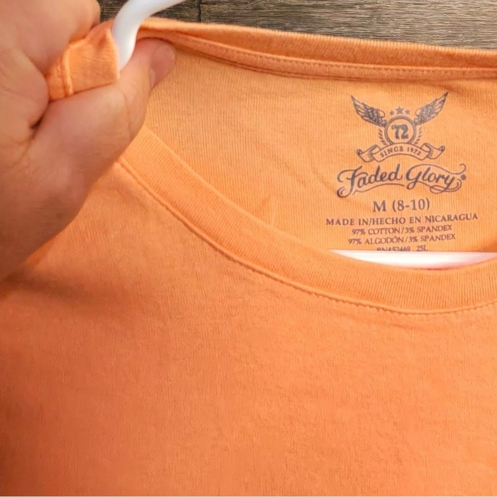 Faded Glory Orange Short Sleeve Tee - Picture 7 of 7